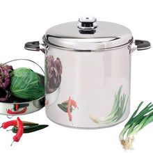 Load image into Gallery viewer, 7-Ply 30 Qt. STOCKPOT with Steam Control and Culinary Basket Magnetic T304 Stainless Steel