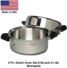 Load image into Gallery viewer, #2 ROAST N BROIL 5 Pc Set for Roasting, Braising, Broiling, Stack Cooking Made in USA