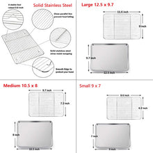 Load image into Gallery viewer, 6-Pc. BAKING Set with RACKS 9, 10, 12-in 18/0 gauge Stainless Steel