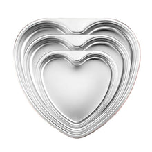 Load image into Gallery viewer, 3 Pc. Stainless Steel Heart-Shaped Cake Pans-Limited Supplies