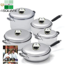 Load image into Gallery viewer, CLOSEOUT 10 Pc. Set Waterless Cookware with Steam Control Lids 7-Ply Induction Ready T304ss