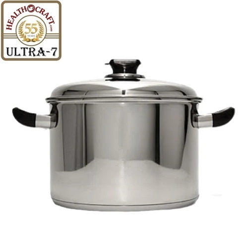 ULTRA-7-Ply  12 Qt STOCKPOT with Steam Control Lid 439 Magnetic Stainless Steel