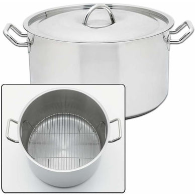 Commercial 10 Gallon Stainless Steel Stockpot w/Rack T304 stainless steel