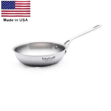 PRO SERIES 7¼-in GOURMET SKILLET Egg Pan 430 Induction Ready Stainless Steel Made in USA