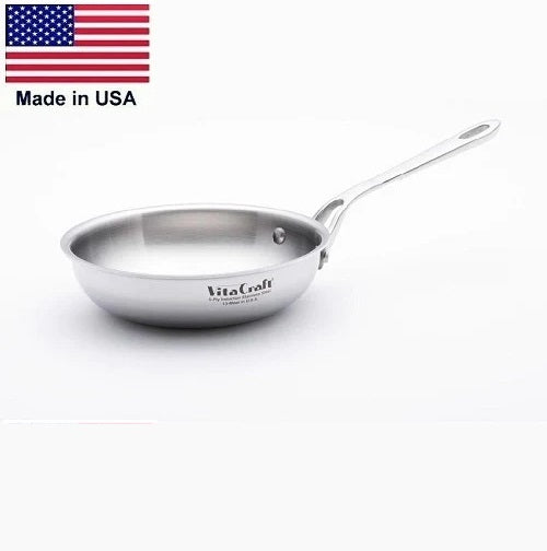 5-Ply 7¼inch GOURMET SKILLET Induction Stainless Steel Made in the USA –  Health Craft