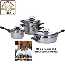 Load image into Gallery viewer, ULTRA-7 Waterless Greaseless Cookware 7 Pc. Set with Steam Control Lids