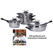 Load image into Gallery viewer, 7-Ply 7 Pc. Waterless Greaseless Cookware Set with Steam Control Vent Knob T304 Stainless Steel