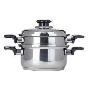 7-Ply 3 Qt. SAUCEPOT Vented Lid FREE Culinary Steamer Basket Magnetic T304 Stainless Steel
