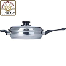 Load image into Gallery viewer, ULTRA-7   11-inch Sauté SKILLET with Steam Control Lid T304 for Greaseless Cooking