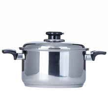 Load image into Gallery viewer, 7-Ply 5 Qt. STOCKPOT Soup Pot with Vented LID Magnetic T304 Surgical Stainless Steel