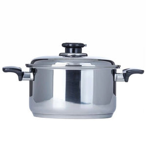 7-Ply 5 Qt. STOCKPOT Soup Pot with Vented LID Magnetic T304 Surgical Stainless Steel