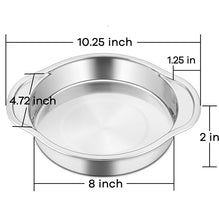 Load image into Gallery viewer, 8-Inch Round Cake Pan with Wide Handlles 18/0 Stainless Steel