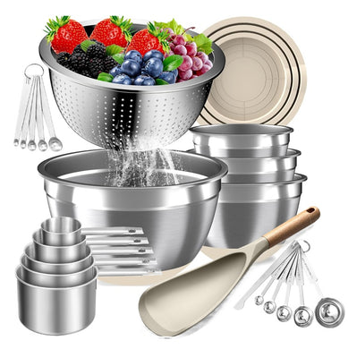 26-Piece Kitchen Essential Set for Cooking, Mixing, Baking and Serving