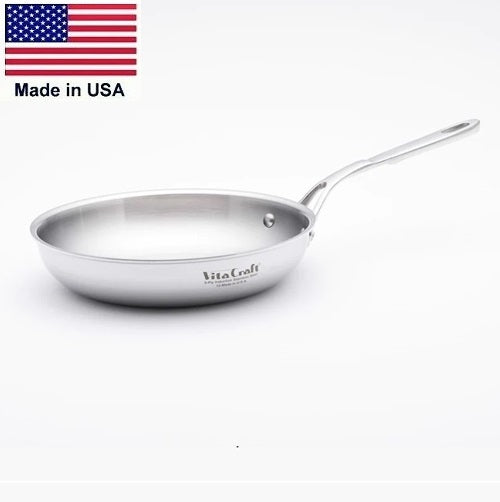 Pro-Series 5-ply Bonded Stainless Steel 8¾ inch Skillet Made in