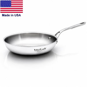 9-Inch Gourmet Skillet | 5-Ply Magnetic Stainless Steel Made in