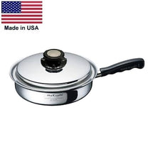 Load image into Gallery viewer, SILVER CLASSIC 9½-in SAUTÉ PAN Vented Lid 430 Induction Ready Stainless Steel Made in USA