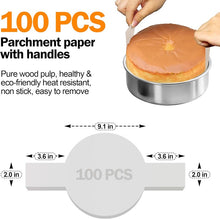 Load image into Gallery viewer, 9 x 2-Inch (2) Round Cake Pans plus Server 18/0 Stainless Steel - Chocolate Cake Recipe