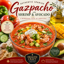 Load image into Gallery viewer, Authentic Spanish Gazpacho Recipe | Shrimp &amp; Avocado