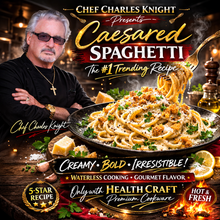 Load image into Gallery viewer, Caesared Spaghetti A bold twist on Caesar salad — creamy, garlicky, peppery pasta perfection.