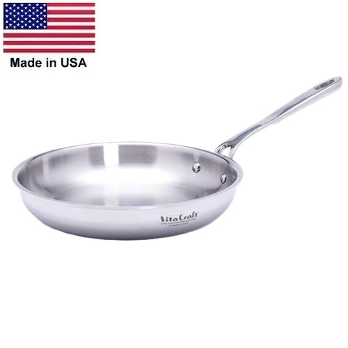 10½-in Gourmet Skillet 430 Magnetic Stainless Steel Made in USA