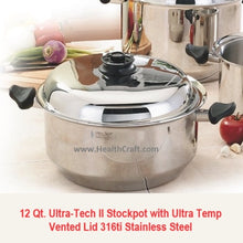 Load image into Gallery viewer, Ultra-Tech II STOCK POTS 9Ply Magnetic 316ti Surgical Stainless Steel with Titanium