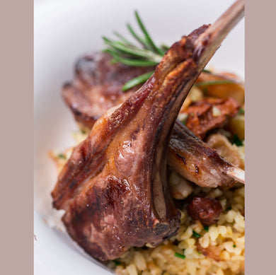 LAMB CHOPS in a Brown Sauce reduction with Shallots and Mushrooms See Video