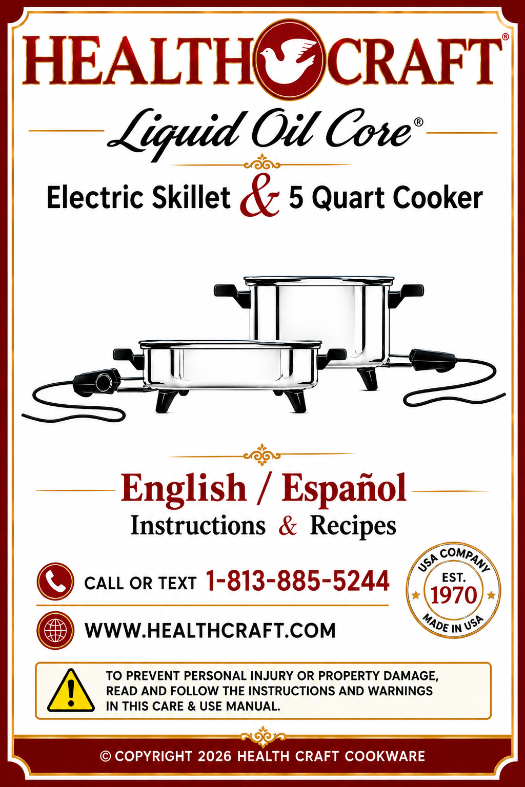 West Bend INSTRUCTION RECIPE BOOKLET for Liquid Core Electric