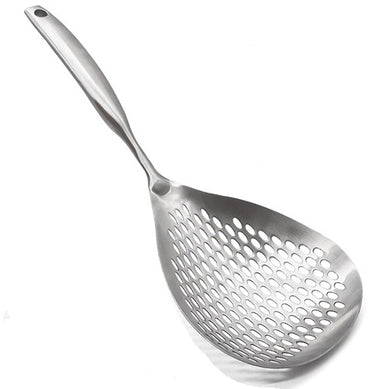 Large Skimmer Slotted Spoon – 304 Stainless Steel Spider Strainer Ladle