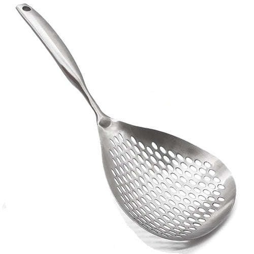 Large Skimmer Slotted Spoon – 304 Stainless Steel Spider Strainer Ladle