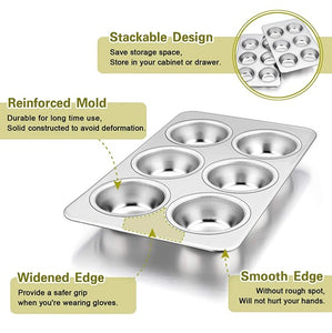 11 X 7-inch MUFFIN  CUPCAKE PAN 18/0-gauge Stainless Steel.