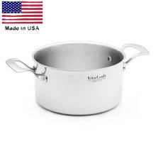 Load image into Gallery viewer, PRO SERIES 4 Qt. STOCKPOT 430 Induction Ready Stainless Steel Made in USA