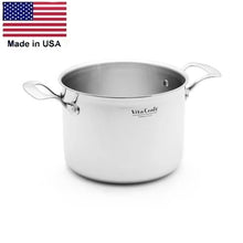 Load image into Gallery viewer, PRO SERIES 6 QT. STOCKPOT 430 Induction Ready Stainless Steel Made in USA