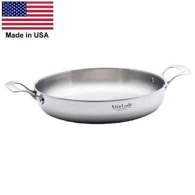 PRO SERIES 13-inch KARAHI Casserole Pan 430 Induction Ready Stainless Steel