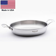 Load image into Gallery viewer, Pro-Series 5-ply Bonded Stainless Steel Deep Skillet 2 Side Handles 13 inches