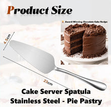 Load image into Gallery viewer, 9 x 2-Inch (2) Round Cake Pans plus Server 18/0 Stainless Steel - Chocolate Cake Recipe