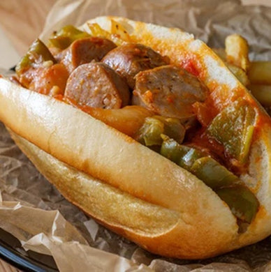 Sausage, Peppers and Onions Jersey Shore Boardwalk-Style.