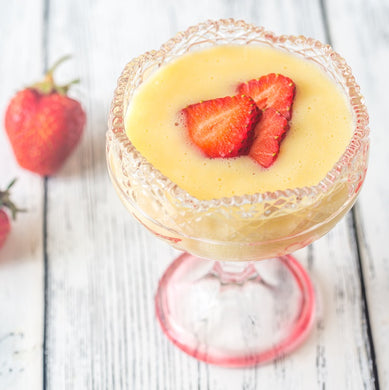 Zabaglione (Italian Custard) with Strawberries