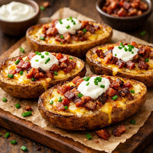 Load image into Gallery viewer, Baked Potato Skins Recipe – Crispy, Loaded and Easy
