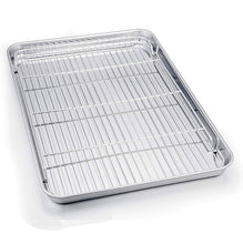 Load image into Gallery viewer, NEW 20 x 14-inch BAKING SHEET with Rack 18/0 Heavy Gauge Stainless Steel