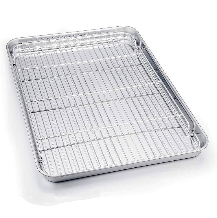 NEW 20 x 14-inch BAKING SHEET with Rack 18/0 Heavy Gauge Stainless Steel