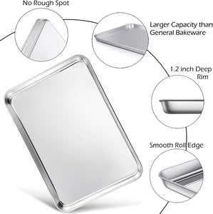 6-Pc. BAKING Set with RACKS 9, 10, 12-in 18/0 gauge Stainless Steel