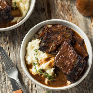 BEEF SHORT RIBS in an Herb-Infused Wine Sauce