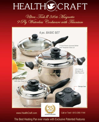 Ultra-Tech II 316ti Surgical Stainless Steel 9ply Cookware w/Titanium ...