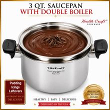 Load image into Gallery viewer, 2 Qt Stainless Steel Double Boiler | fits 1.5 to 6.5 Qt cookware | Stack Cooking