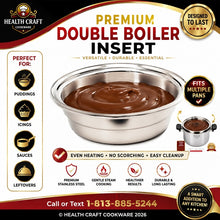 Load image into Gallery viewer, 2 Qt Stainless Steel Double Boiler | fits 1.5 to 6.5 Qt cookware | Stack Cooking