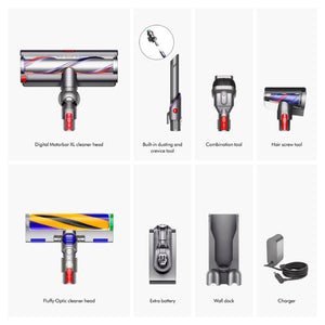 NEW TRADE-IN - Dyson - Gen5outsize Cordless Vacuum with 8 accessories - Nickel/Blue