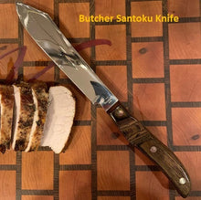 Load image into Gallery viewer, Vintage EKCO Arrowhead 13.5-in BUTCHER SANTOKU KNIFE Handmade in USA