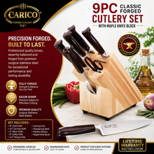 Load image into Gallery viewer, 9-Piece Gourmet Forged Cutlery Set | Professional Kitchen Knives