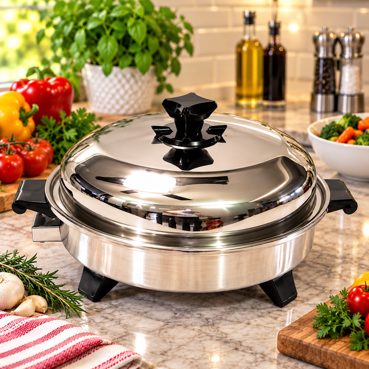 Health Craft 12-Inch Oil Core Electric Skillet | Like New