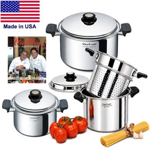 Load image into Gallery viewer, #5 Commercial Stockpots 7-Piece Set | 430 Magentic Stainless Steel | Made in USA
